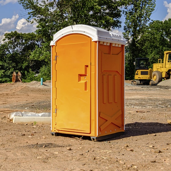 how often are the porta potties cleaned and serviced during a rental period in Roebling New Jersey